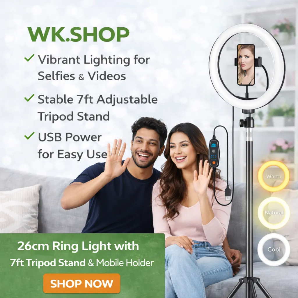 26cm Ring Light with 7ft