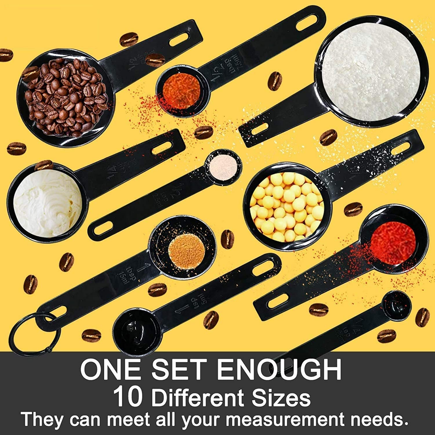10pcs Kitchen Measuring Spoons