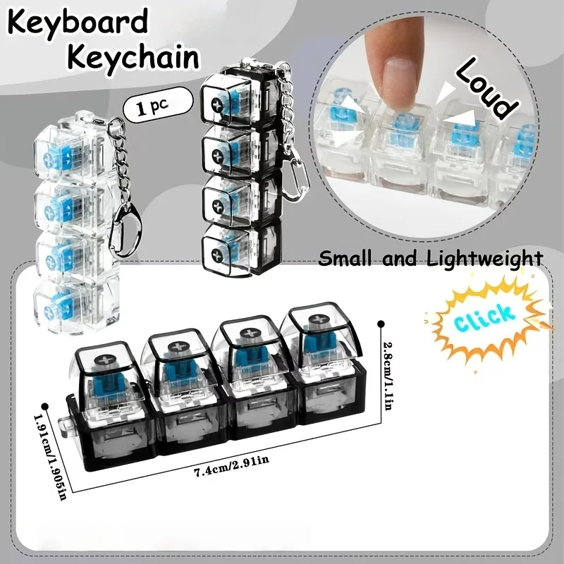 Stress Relief Keyboard Keychain