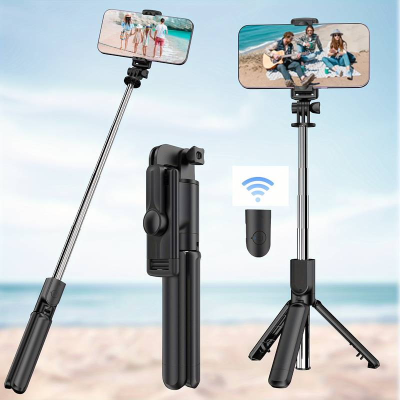 70cm Wireless Selfie Stick with Tripod - Bluetooth Shutter
