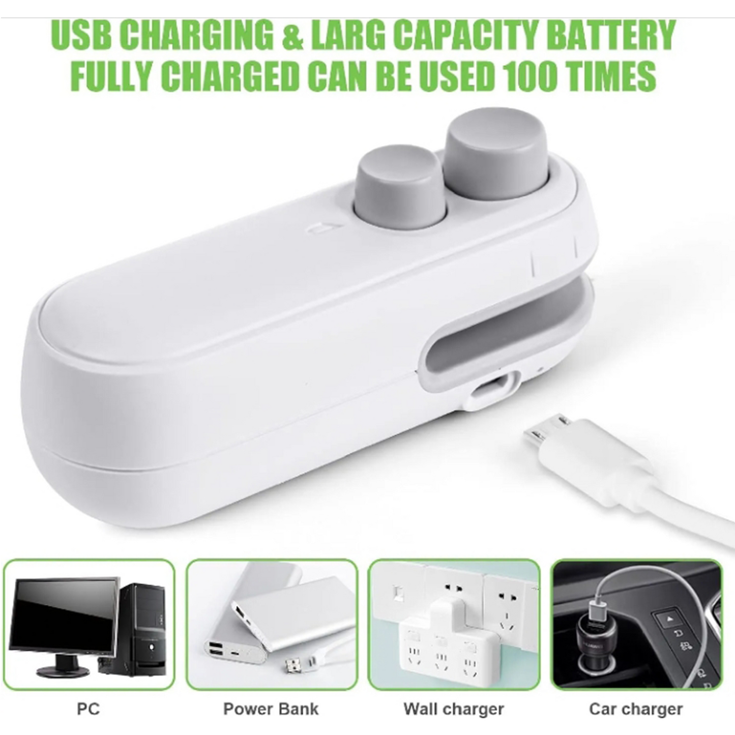 2 in 1 Rechargeable Mini Sealer Machine