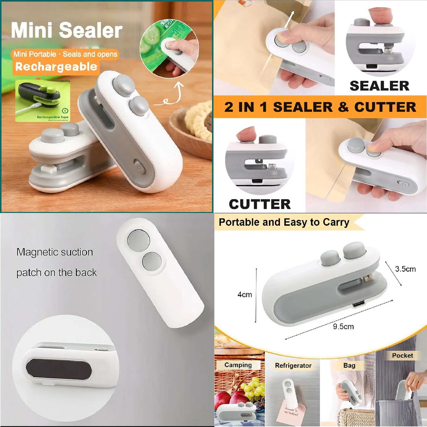 2 in 1 Rechargeable Mini Sealer Machine