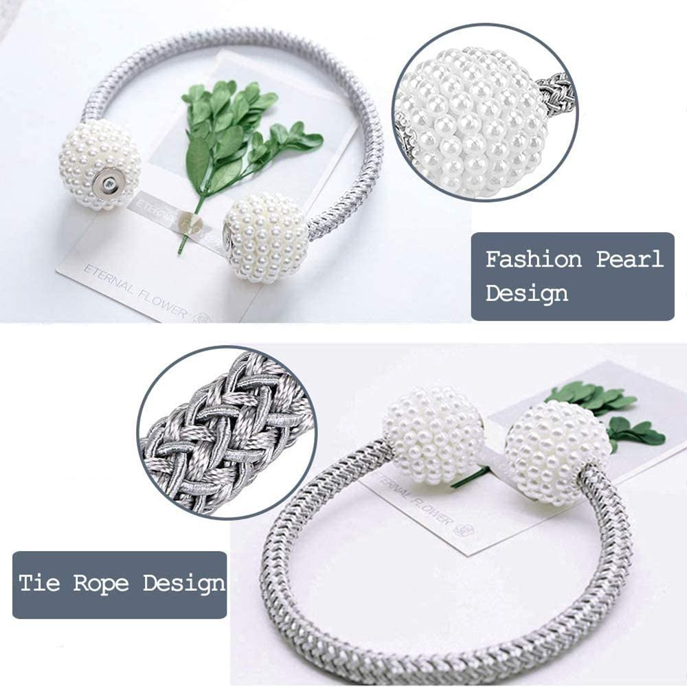 2 PCS Magnetic Pearl Curtain Buckle