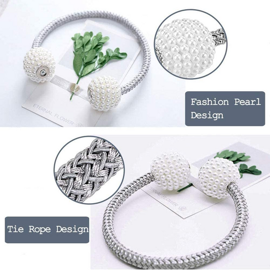 2 PCS Magnetic Pearl Curtain Buckle